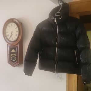 LORENZO VERATTI XL Men's Monogram Hooded Winter Puffer Jacket